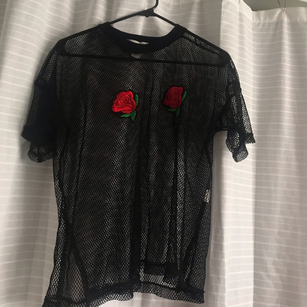 See through mesh shirt